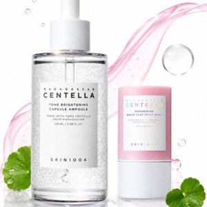 Skin1004 مجموعة العناية بتوحيد اللون وتنقية المسام – أمبولة سنتيلا قناع الطين