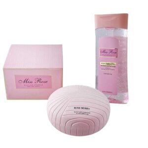 ROSE BERRY زيت وبودرة مس روز مرطب للجسم 200 مل من روز بيريبودرة معطرة للجسم بتركيز عالي 200 جم