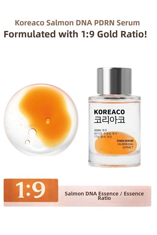 KOREACO حمض نووي من السلمون PDRN للحصول على بشرة زجاجية|مصل الوجه NAD+ الذي يساعد على تجديد البشرة 30 مل