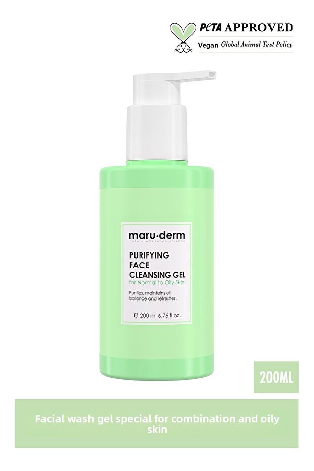 Maru.Derm جل تنظيف الوجه بحمض الساليسيليك من ماروديرم، خاص للبشرة المختلطة والدهنية، 200 مل